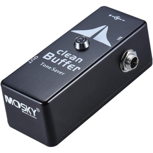 Pédale d'effets tampon de guitare professionnelle - Résolvez la perte sonore des pédales multi-effets Mini caisse en alliage de zinc-aluminium Chemin