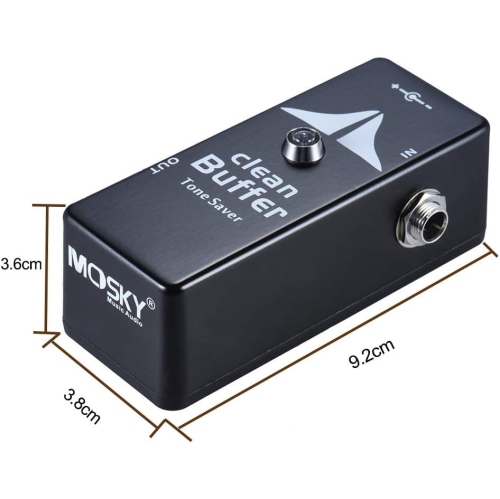 Pédale d'effets tampon de guitare professionnelle - Résolvez la perte sonore des pédales multi-effets Mini caisse en alliage de zinc-aluminium Chemin