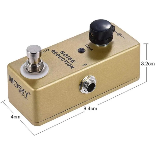 Professional noise reduction gate guitar effects pedal - 26dB efficient noise reduction True bypass design Single knob threshold adjustment