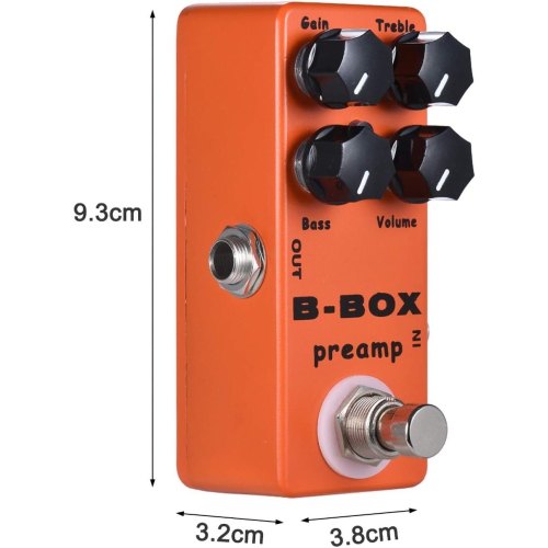 Professional overdrive guitar effects pedal - four-knob precision control, full metal body, analog circuit