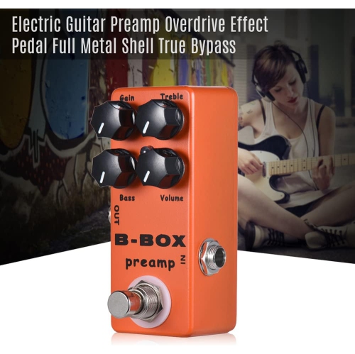 Professional overdrive guitar effects pedal - four-knob precision control, full metal body, analog circuit