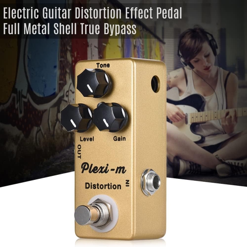 Metal Distortion Guitar Effects - Powerful Dynamic Echo Three-Knob Tone Control Full Metal Portable Body