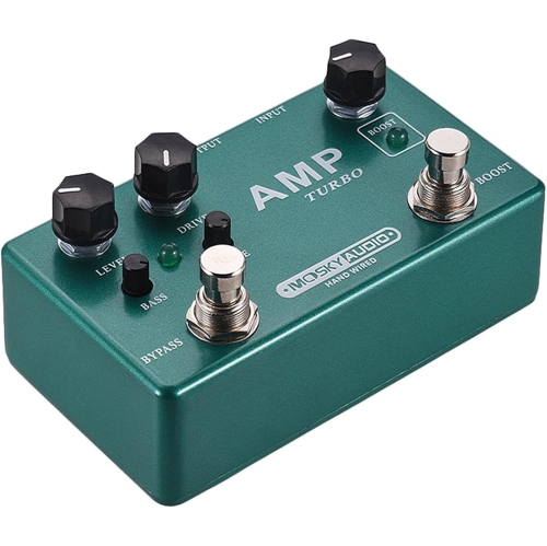 3-in-1 multifunctional guitar effects pedal|Overdrive/boost/preamp|Dual channel independent switching|All-metal portable body