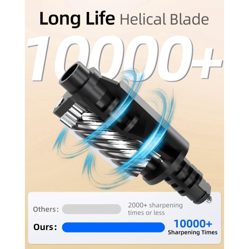 Affûteur à crayons électrique, taille-crayon robuste pour les crayons de couleur, arrêt automatique/3 modes en option/ultra-net et rapide