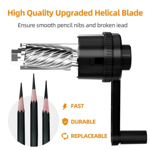 Taille-crayon pour croquis, taille-crayon à manivelle à la main, taille-crayon d'art