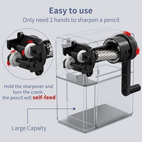 Taille-crayon pour croquis, taille-crayon à manivelle à la main, taille-crayon d'art