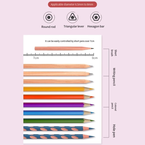 Affûteur électrique, taille-crayon entièrement automatique, taille-crayon rechargeable pour crayons de couleur de 0,255 à 0,315&nbsp;po - Blanc