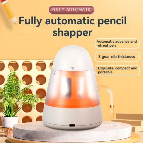 Taille-crayon électrique, pile rechargeable 1500&nbsp;mAh intégrée, adapté aux crayons de ≥7&nbsp;cm, affûtage rapide et automatique