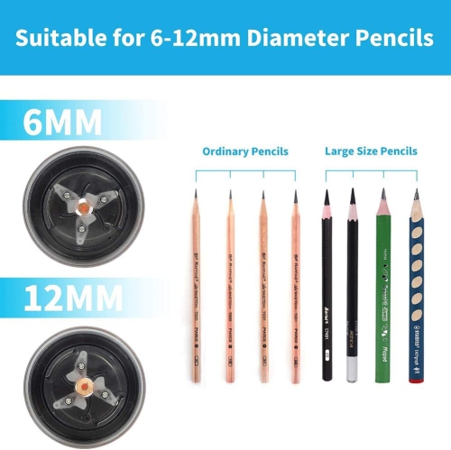 Taille-crayon électrique, rechargeable, robuste, taille-crayon réglable, taille-crayon automatique, adapté aux enseignants, écoles