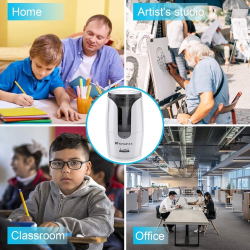 Taille-crayon électrique, rechargeable, robuste, taille-crayon réglable, taille-crayon automatique, adapté aux enseignants, écoles