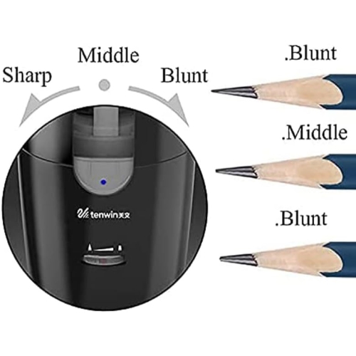 Taille-crayon électrique, rechargeable, robuste taille-crayon réglable, taille-crayon automatique, adapté aux enseignants, écoles