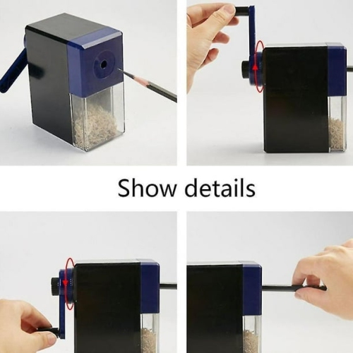 Manual pencil sharpener for art students, 5-speed hand-cranked pencil sharpener for sketching - green