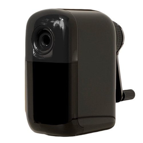 Taille-crayon manuel pour étudiants en art, taille-crayon à 5 vitesses à manivelle pour dessiner - noir