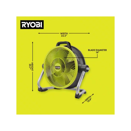 RYOBI 18V ONE+ Cordless Hybrid WHISPER SERIES 14-Inch Air Cannon - Tool Only