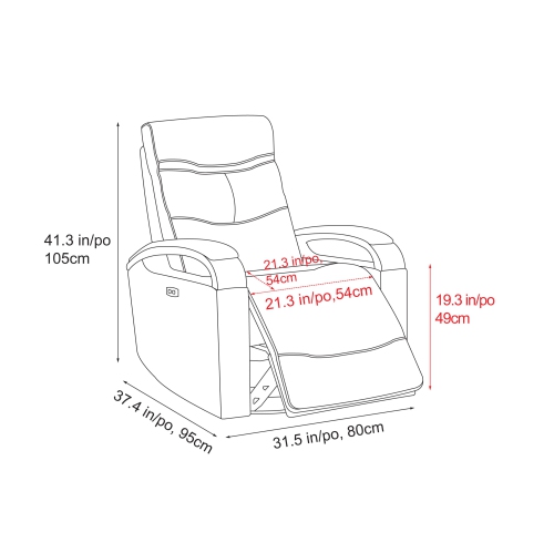 Valencia – Fauteuil coulissant inclinable électrique pivotant en cuir de surface Laisha, brun foncé