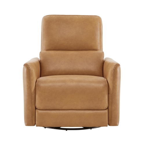 Valencia – Fauteuil coulissant pivotant en cuir pour chambre de bébé Kirstin, brun