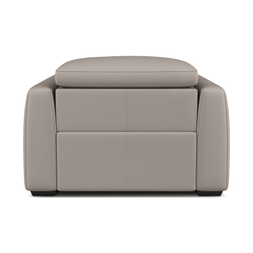 Valencia – Fauteuil inclinable simple en cuir Carmen, gris clair