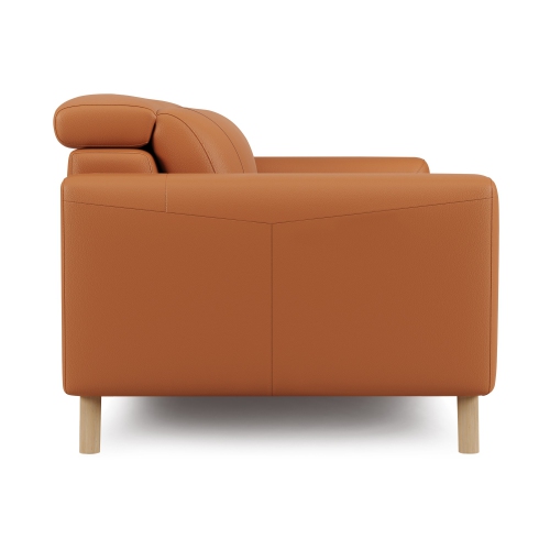 Valencia – Fauteuil d'appoint en cuir pleine fleur Elodie, cognac