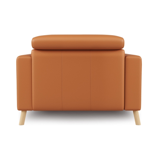Valencia – Fauteuil d'appoint en cuir pleine fleur Elodie, cognac