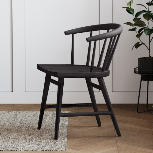 Valencia Lauryn Wood Dining Chair, Black
