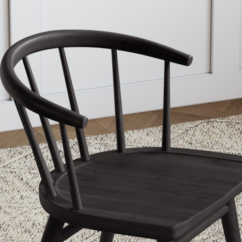 Valencia Lauryn Wood Dining Chair, Black
