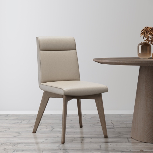 Valencia Aileen Leather Dining Chair, Beige