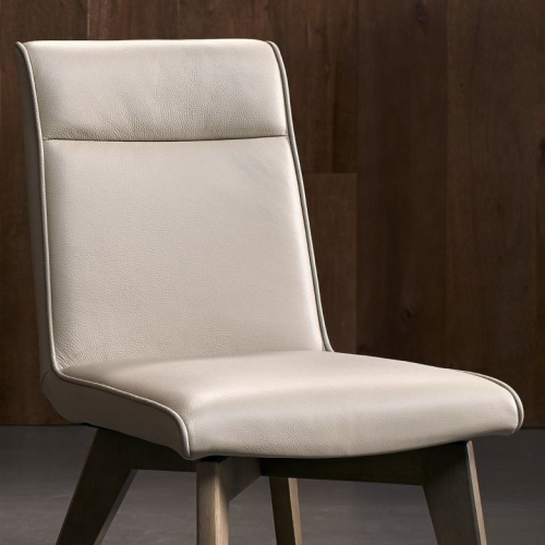 Valencia Aileen Leather Dining Chair, Beige