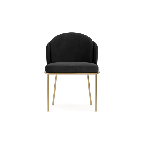 Valencia Alexander Velvet Fabric Dining Chair, Black