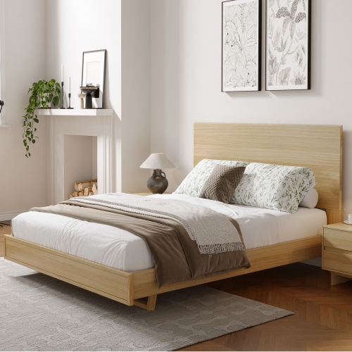 Valencia Fiona Wood Queen Size Bed Frame, Natural