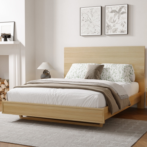 Valencia Fiona Wood Queen Size Bed Frame, Natural