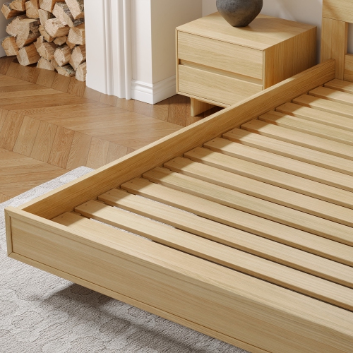 Valencia Fiona Wood Queen Size Bed Frame, Natural