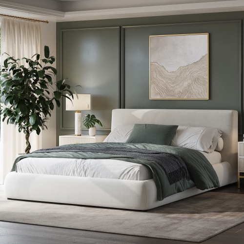 Valencia Aubrey King Size Bed Frame, Light Grey