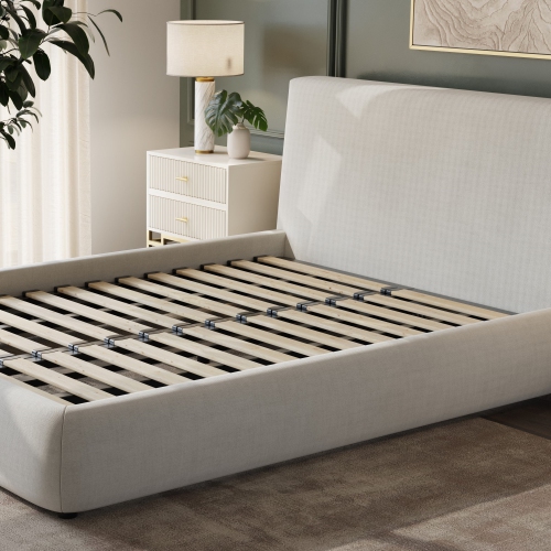 Valencia Aubrey King Size Bed Frame, Light Grey