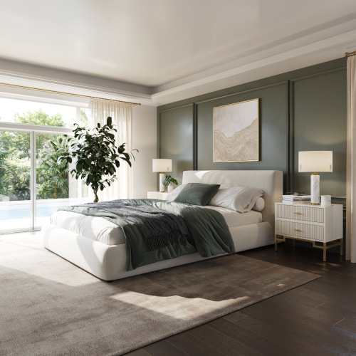 Valencia Aubrey King Size Bed Frame, Light Grey