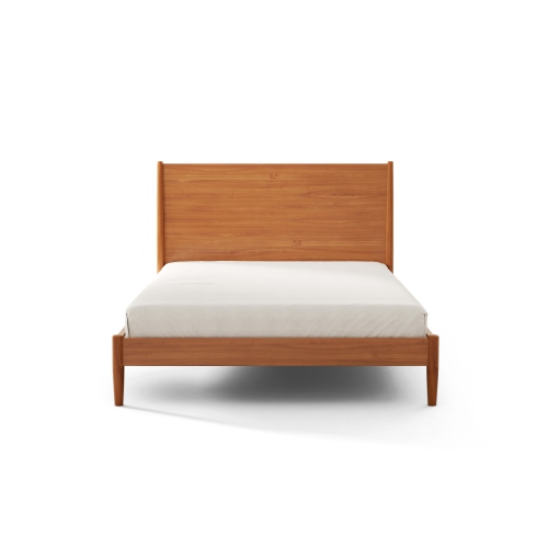 Valencia Tatum Queen Size Wood Mid-Century Bed Frame, Acorn