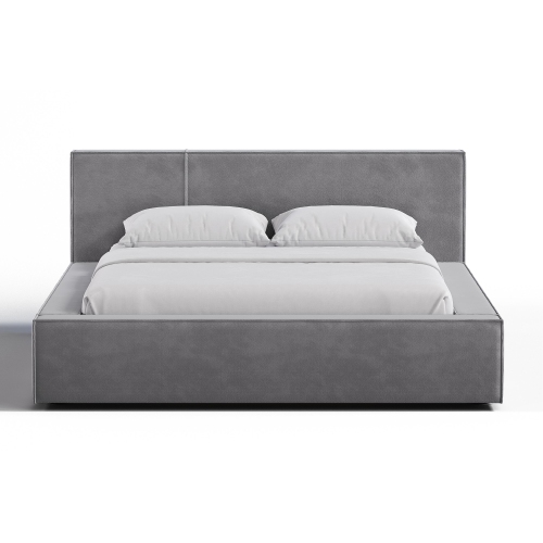 Valencia Luisa Fabric Queen Bed Frame, Grey