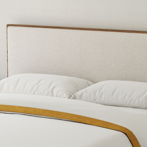 Valencia Gianna Queen Size Bed Frame, Natural Walnut Wood