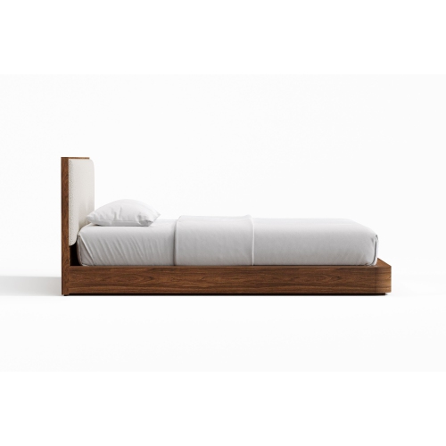 Valencia Gianna Queen Size Bed Frame, Natural Walnut Wood