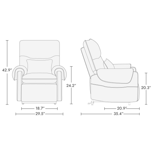 Valencia Xander Performance Fabric Power Lift Recliner Chair, Beige