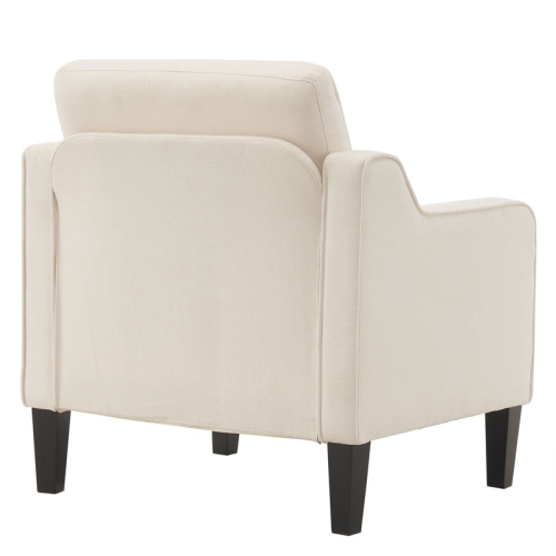 Fauteuil d'appoint contemporain en coton et lin de Karl Home pour salon beige