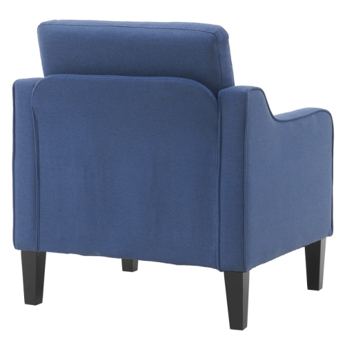 Karl Home Cotton And Linen Contemporary Accent Chair Armchair For Living Room Blue