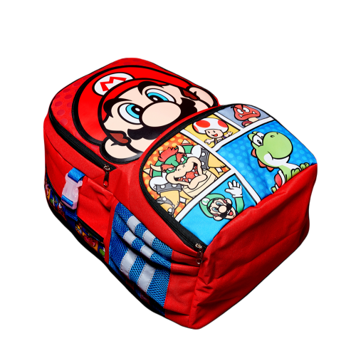 Super Mario Brothers Favorite Characters Youth 16” Sports Backpack and Gym Bag
