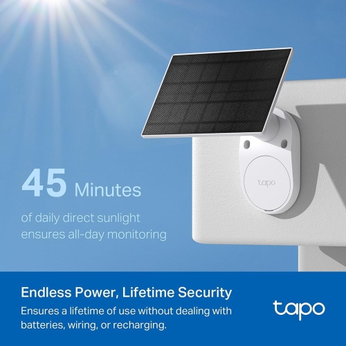 TP-Link Tapo Solar-Powered Security Camera Kit - 2K Wireless Camera, Solar Panel Base, Spotlight Color Night Vision, Smart Person Detection, SD/Cloud