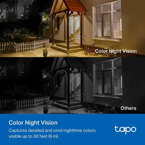 TP-Link Tapo Solar-Powered Security Camera Kit - 2K Wireless Camera, Solar Panel Base, Spotlight Color Night Vision, Smart Person Detection, SD/Cloud