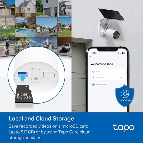 TP-Link Tapo Solar-Powered Security Camera Kit - 2K Wireless Camera, Solar Panel Base, Spotlight Color Night Vision, Smart Person Detection, SD/Cloud