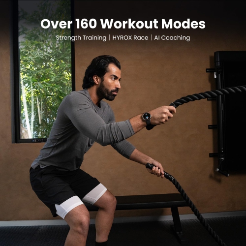 Amazfit Active 2 Smart Watch 44mm, GPS Maps with Direction, Fitness Tracker, 10 Day Battery, Sleep Monitor, 160+ Sport Modes, Water Resistant, Black