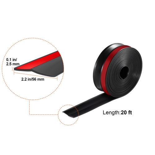 VEVOR 20 FT Garage Door Seal Top and Sides Seal Strip, Universal Weather Stripping Replacement Soft and Hard Composite, Weatherproofing Garage Door