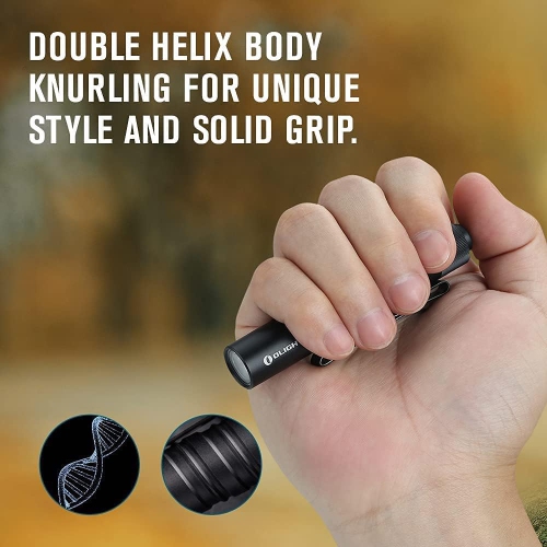 VECELOLIBILIS  I3T Eos Slim Edc Flashlight, 180 Lumens Tail Switch Tiny Flashlight \w Direction Pocket Clip, Powered By Aaa Battery, for Dog Walking