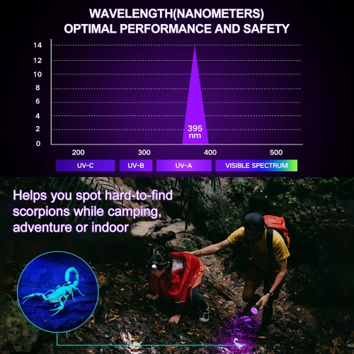 UV Flashlight Black Light UV Lights, 51 LED Ultraviolet Blacklight Pet Urine Detector for Dog Cat Urine, Dry Stains, Bed Bug, Matching with Pet Odor