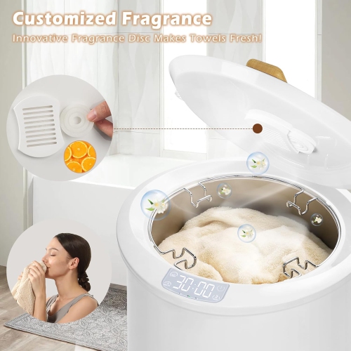 Keenray Upgraded Towel Warmer Bucket, Large Towel Warmer with 3 Heating Modes, Heat Time 30/45/60/90 Min Adjustable and Up to 24 Hour Delay Timer,